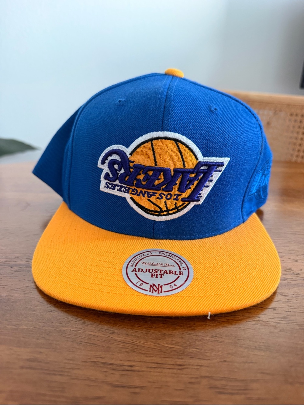 Men’s Lakers Blue and Yellow Basketball Snapback Hat